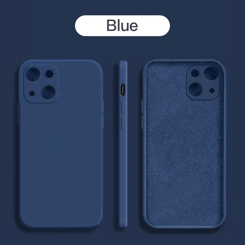 Original Liquid Silicone Phone Case For iPhone 17 16 15 14 13 11 12 15 Pro Max Mini X XR XS 7 8 Shockproof Back Cover