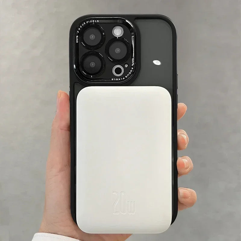 Luxury Matte Transparent Magsafe Stand for iPhone 17/16/15/14/13/12 Pro Max Plus/11 Phone Case with Magnetic Case