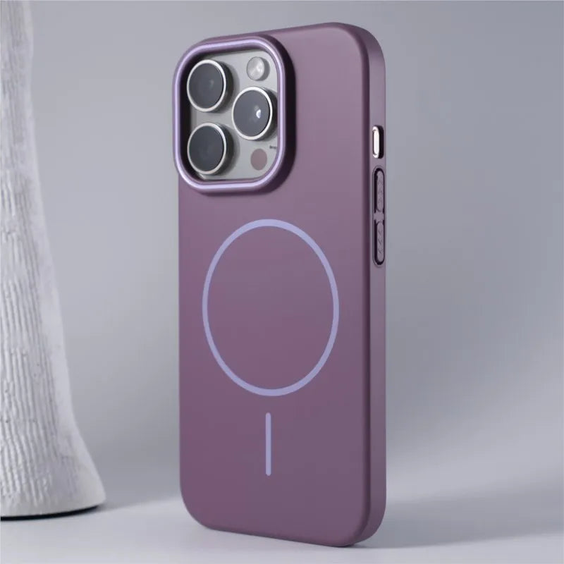 Luxury Original Hard PC Magsafe Case for iPhone 17 Air 16 15 14 Plus 13 12 Mini 11 Pro Max Shockproof Matte Thin Magnetic Cover