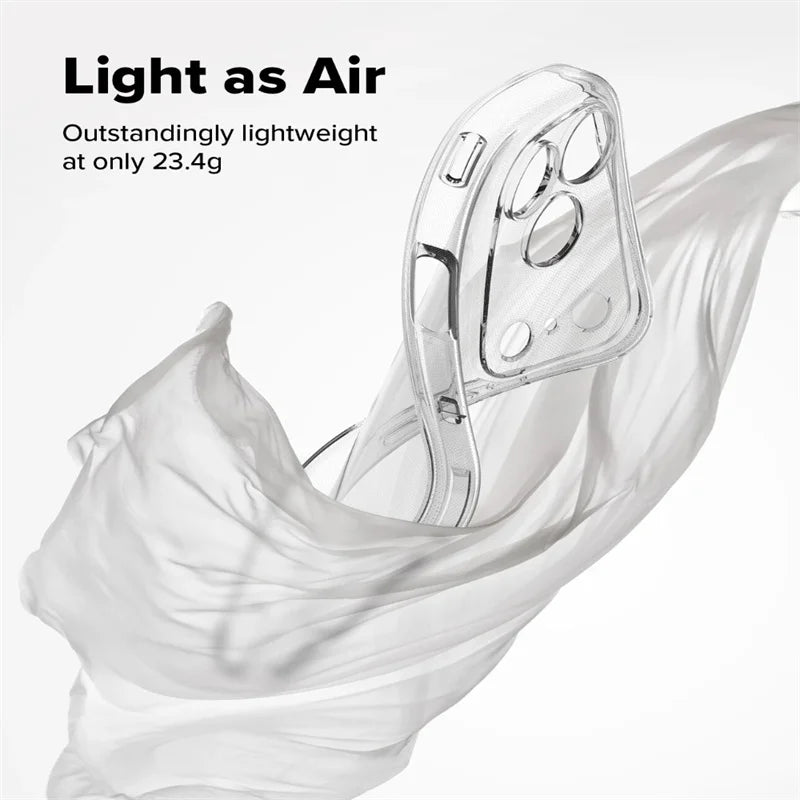 Ultra Thin Clear TPU Phone Cases For iPhone 17 16 15 14 13 12 11 Pro Max Plus 17 Air 16E XR XS Max Transparent Silicone Cover