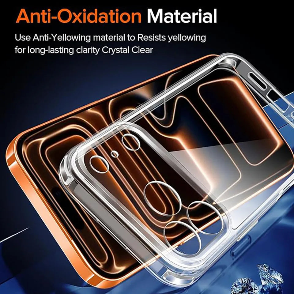 Clear TPU Lens Protection Phone Cases For iPhone 17 15 14 13 11 12 16 Pro Max Plus Mini Air Case Transparent Silicone Soft Cover